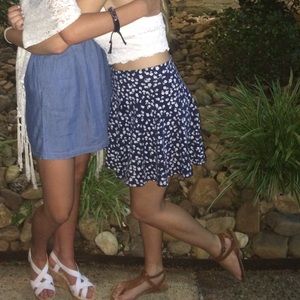 Flower forever 21 skater skirt!